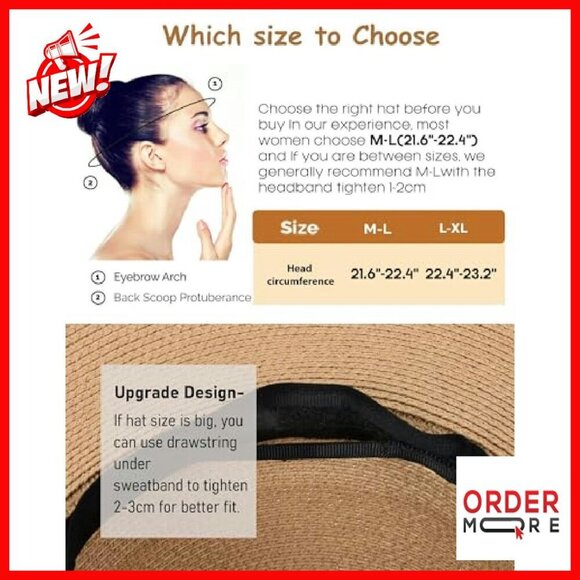 Wide Brim Sun Hat UPF 80 Foldable Packable Summer Beach Hat main image 8